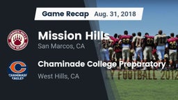 Recap: Mission Hills  vs. Chaminade College Preparatory 2018
