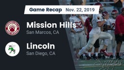 Recap: Mission Hills  vs. Lincoln  2019