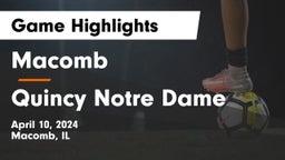 Macomb  vs Quincy Notre Dame Game Highlights - April 10, 2024