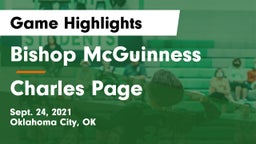 Bishop McGuinness  vs Charles Page  Game Highlights - Sept. 24, 2021