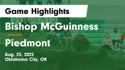 Bishop McGuinness  vs Piedmont  Game Highlights - Aug. 23, 2022