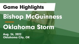 Bishop McGuinness  vs Oklahoma Storm Game Highlights - Aug. 26, 2022