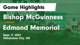 Bishop McGuinness  vs Edmond Memorial  Game Highlights - Sept. 9, 2022