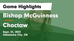 Bishop McGuinness  vs Choctaw  Game Highlights - Sept. 23, 2022