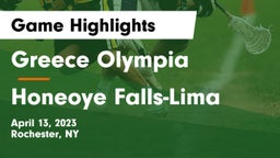 Greece Olympia  vs Honeoye Falls-Lima  Game Highlights - April 13, 2023