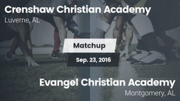 Matchup: Crenshaw Christian vs. Evangel Christian Academy  2016
