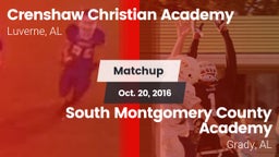 Matchup: Crenshaw Christian vs. South Montgomery County Academy  2016