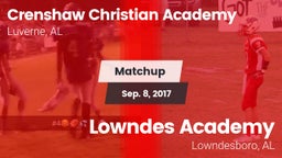 Matchup: Crenshaw Christian vs. Lowndes Academy  2017