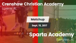 Matchup: Crenshaw Christian vs. Sparta Academy  2017