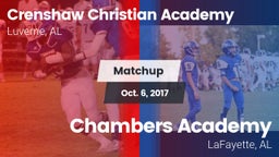 Matchup: Crenshaw Christian vs. Chambers Academy  2017