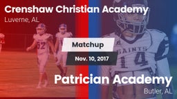 Matchup: Crenshaw Christian vs. Patrician Academy  2017