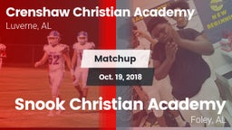 Matchup: Crenshaw Christian vs. Snook Christian Academy 2018