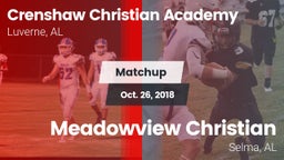 Matchup: Crenshaw Christian vs. Meadowview Christian  2018