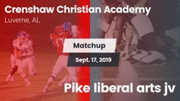 Matchup: Crenshaw Christian vs. Pike liberal arts jv 2019