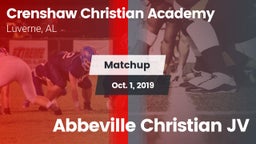 Matchup: Crenshaw Christian vs. Abbeville Christian JV 2019