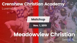 Matchup: Crenshaw Christian vs. Meadowview Christian  2019