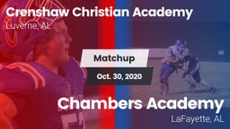 Matchup: Crenshaw Christian vs. Chambers Academy  2020