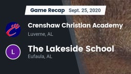 Recap: Crenshaw Christian Academy  vs. The Lakeside School 2020