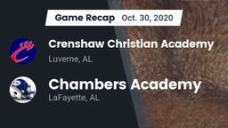 Recap: Crenshaw Christian Academy  vs. Chambers Academy  2020