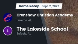 Recap: Crenshaw Christian Academy  vs. The Lakeside School 2022