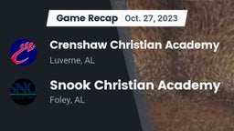 Recap: Crenshaw Christian Academy  vs. Snook Christian Academy 2023