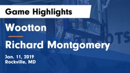 Wootton  vs Richard Montgomery  Game Highlights - Jan. 11, 2019