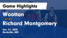 Wootton  vs Richard Montgomery  Game Highlights - Jan. 31, 2020