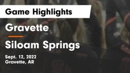 Gravette  vs Siloam Springs  Game Highlights - Sept. 12, 2022