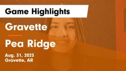 Gravette  vs Pea Ridge  Game Highlights - Aug. 31, 2023
