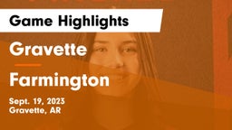 Gravette  vs Farmington  Game Highlights - Sept. 19, 2023