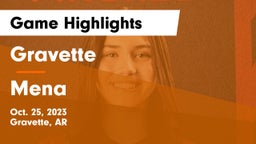 Gravette  vs Mena  Game Highlights - Oct. 25, 2023
