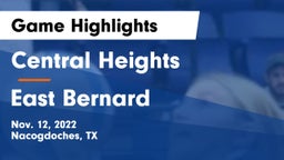 Central Heights  vs East Bernard  Game Highlights - Nov. 12, 2022