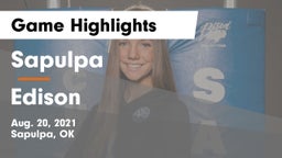 Sapulpa  vs Edison  Game Highlights - Aug. 20, 2021