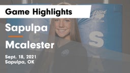 Sapulpa  vs Mcalester Game Highlights - Sept. 18, 2021