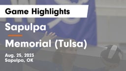 Sapulpa  vs Memorial (Tulsa) Game Highlights - Aug. 25, 2023
