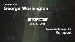 Matchup: George Washington vs. Rampart  2016