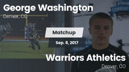 Matchup: George Washington vs. Warriors Athletics 2017
