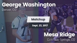 Matchup: George Washington vs. Mesa Ridge  2017
