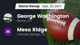 Recap: George Washington  vs. Mesa Ridge  2017