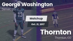 Matchup: George Washington vs. Thornton  2017