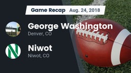 Recap: George Washington  vs. Niwot  2018