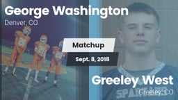 Matchup: George Washington vs. Greeley West  2018