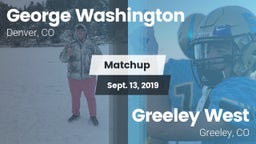 Matchup: George Washington vs. Greeley West  2019