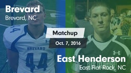 Matchup: Brevard  vs. East Henderson  2016
