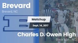 Matchup: Brevard  vs. Charles D. Owen High 2017