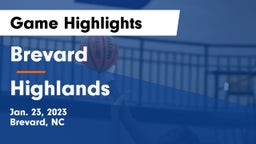 Brevard  vs Highlands  Game Highlights - Jan. 23, 2023