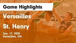 Versailles  vs St. Henry  Game Highlights - Jan. 17, 2020
