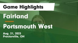 Fairland  vs Portsmouth West  Game Highlights - Aug. 21, 2023