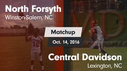 Matchup: North Forsyth High vs. Central Davidson  2016