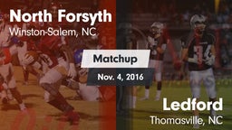 Matchup: North Forsyth High vs. Ledford  2016